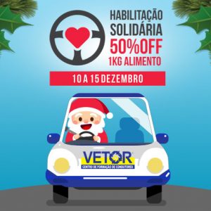 Habilitação Solidária – 50% OFF + Doação de 1 kg de alimento