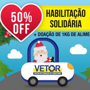 Habilitação Solidária – 50% OFF + Doação de 1 kg de alimento